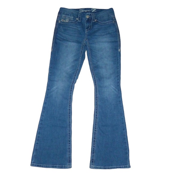 Seven7 Denim - SEVEN7 (29x31) Boot Cut Denim Stretch Blue Jeans - Size 4